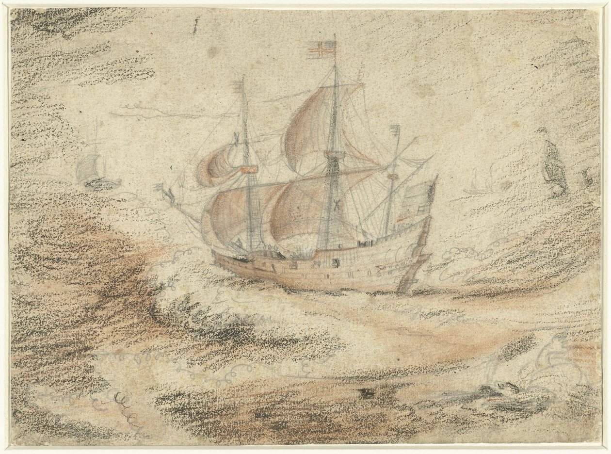 Nave in mare da Gerard ter Borch (II) (possibly)