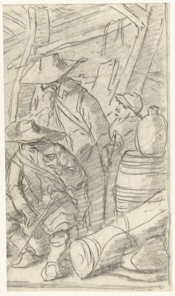 Tre uomini in un campo militare da Gerard ter Borch (II)