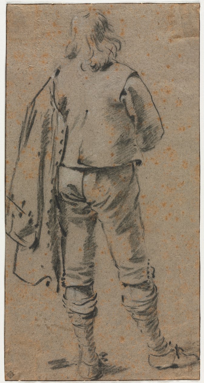 Un uomo in piedi visto da dietro, c. 1630 da Gerard ter Borch