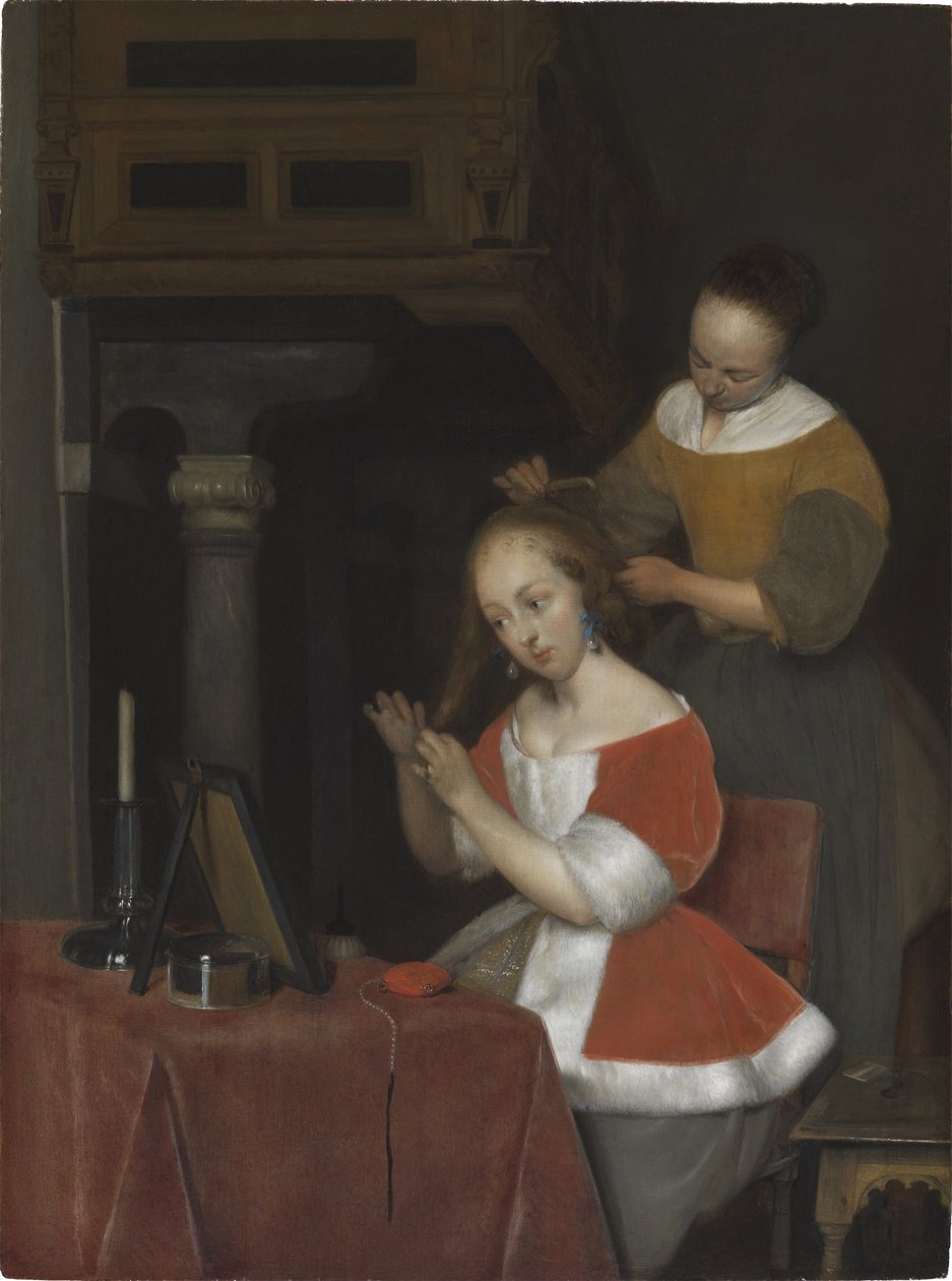 Donna seduta alla toilette da Gerard ter Borch