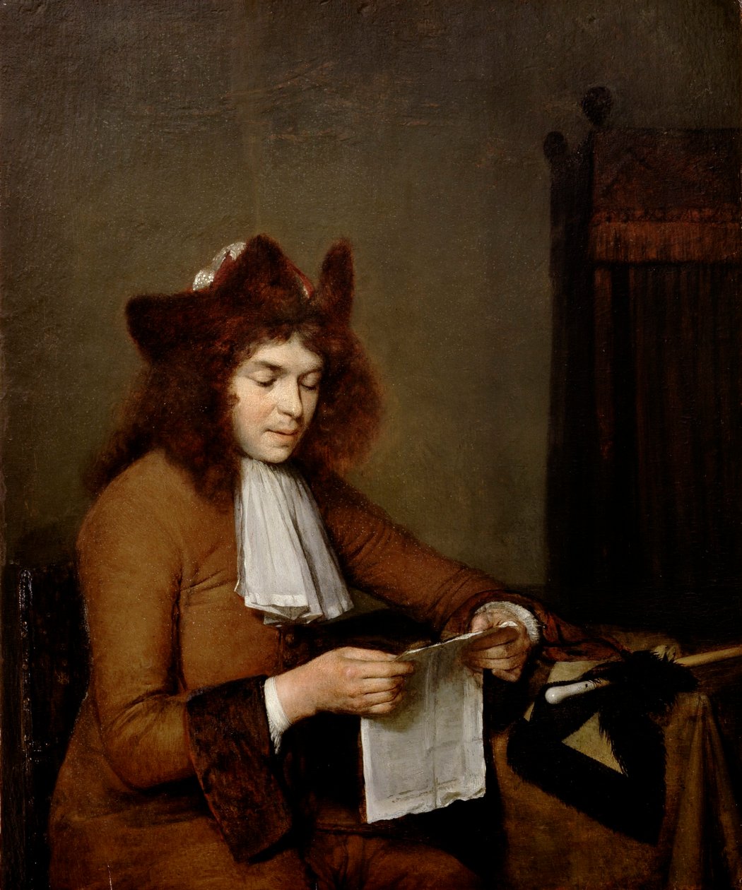 Giovane uomo che legge da Gerard ter Borch