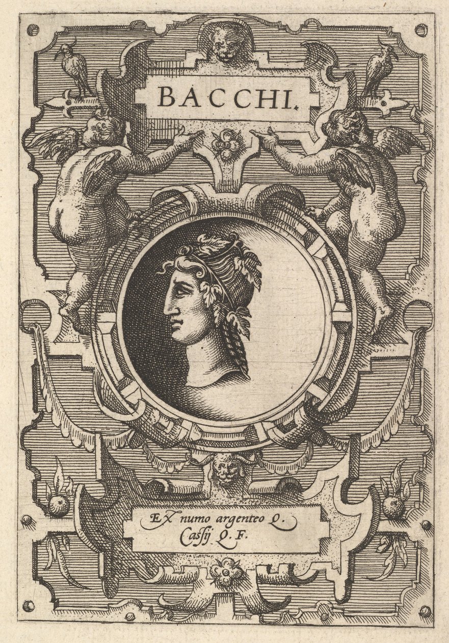 Busto di Bacco circondato da cinghie, dalla serie 