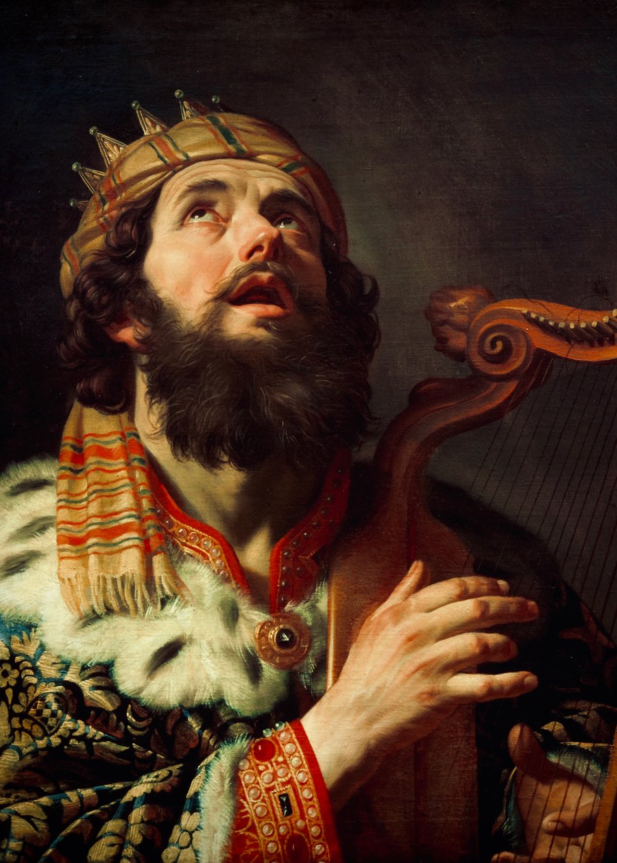 Olandese: Harpspelende koning David Re Davide che suona l