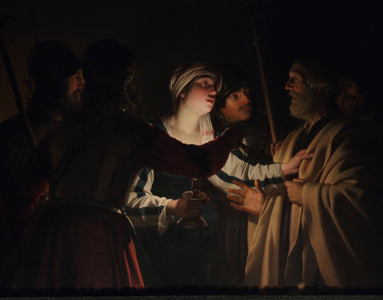 La negazione di San Pietro da Gerard van Honthorst