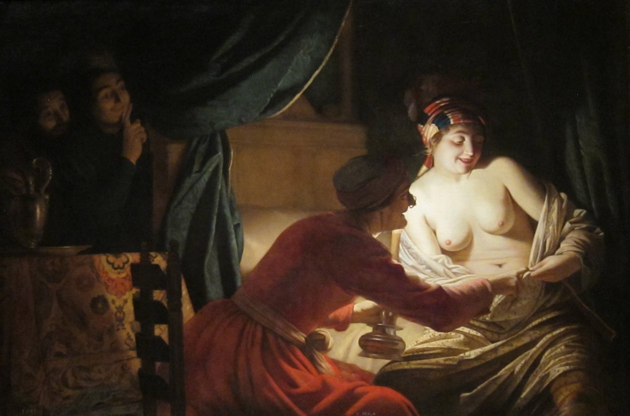 La caccia alle pulci da Gerard van Honthorst