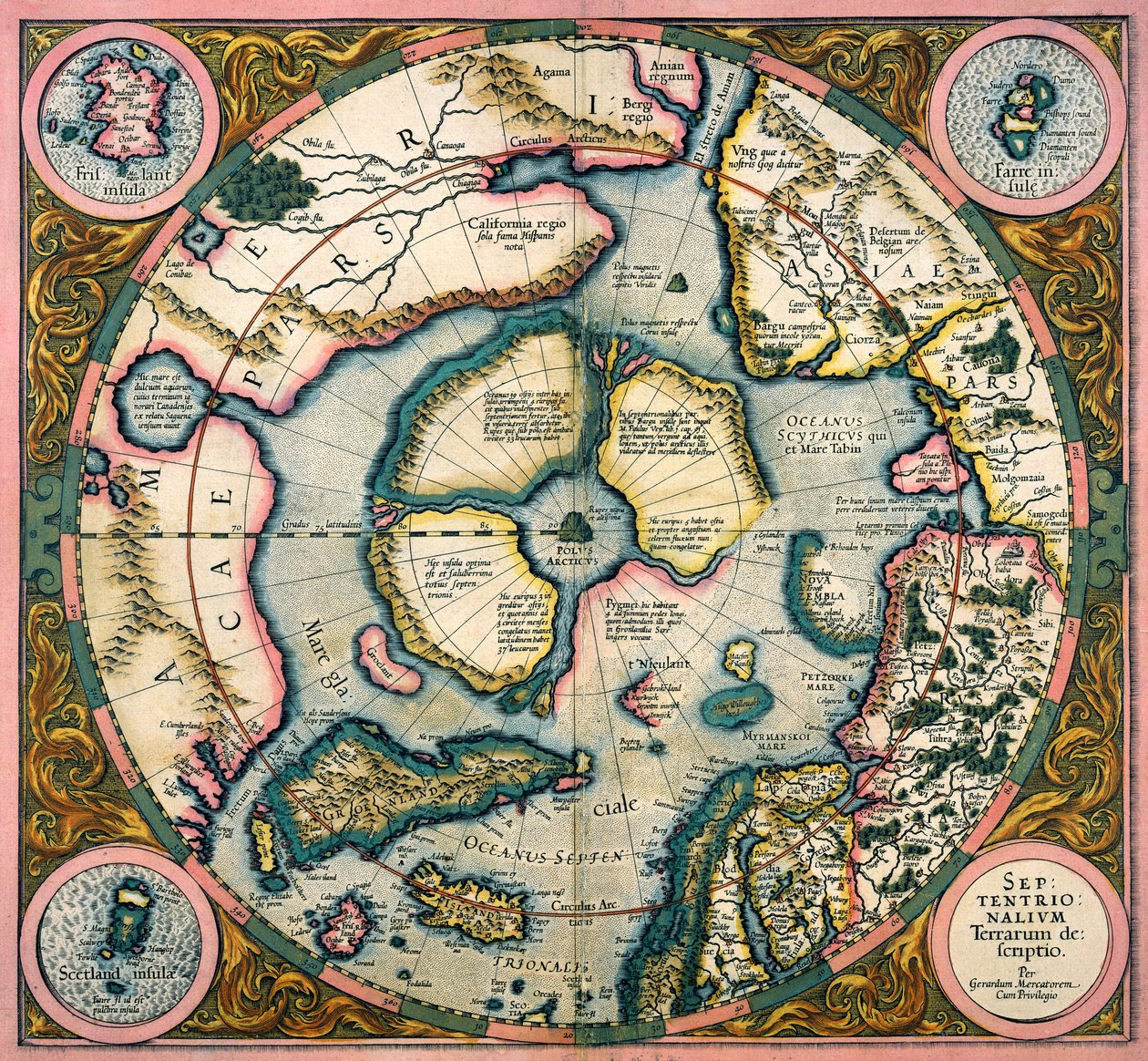 Septentrionalium terrarum descriptio, mappa dell
