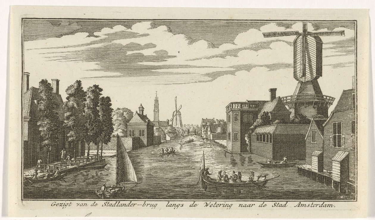 Veduta lungo il canale verso Amsterdam da Gerardus Condet