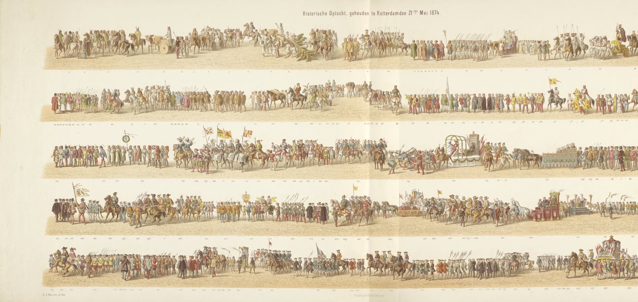Parata storica, tenuta a Rotterdam il 21 maggio 1874 da Gerardus Johannes Bos