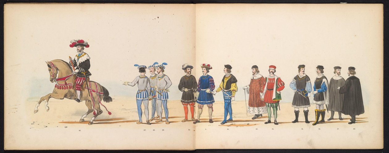 Mascherata degli studenti di Leiden, 1855 (tavola 11) da Gerardus Johannes Bos