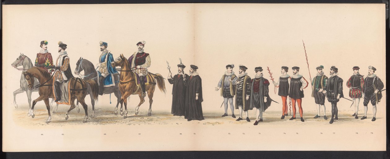 Mascherata degli studenti di Leida, 1870 (tavola 6) da Gerardus Johannes Bos