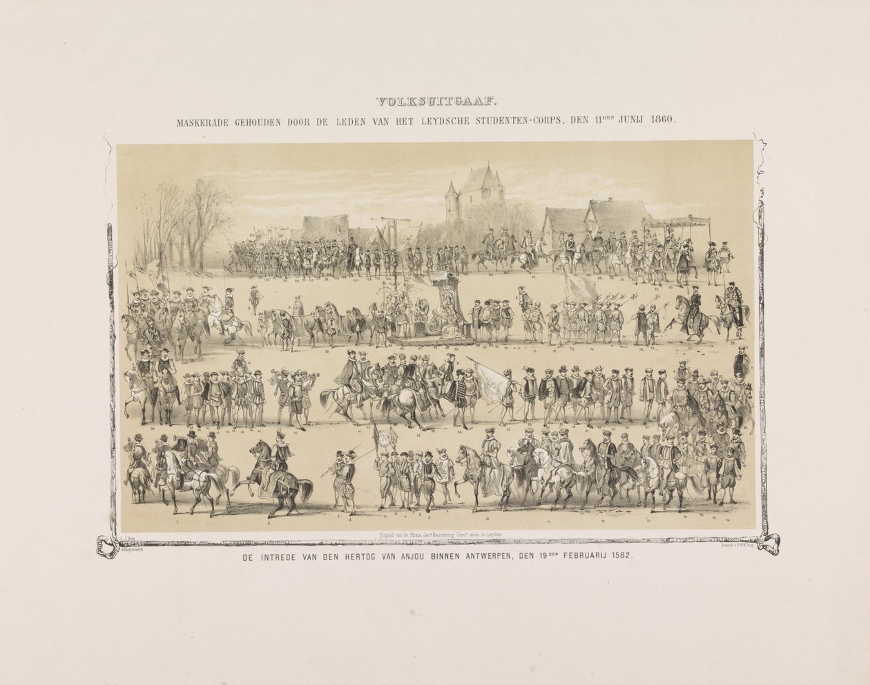 Mascherata tenuta dai membri del Leydsche Studenten-Corps, 11 giugno 1860. L