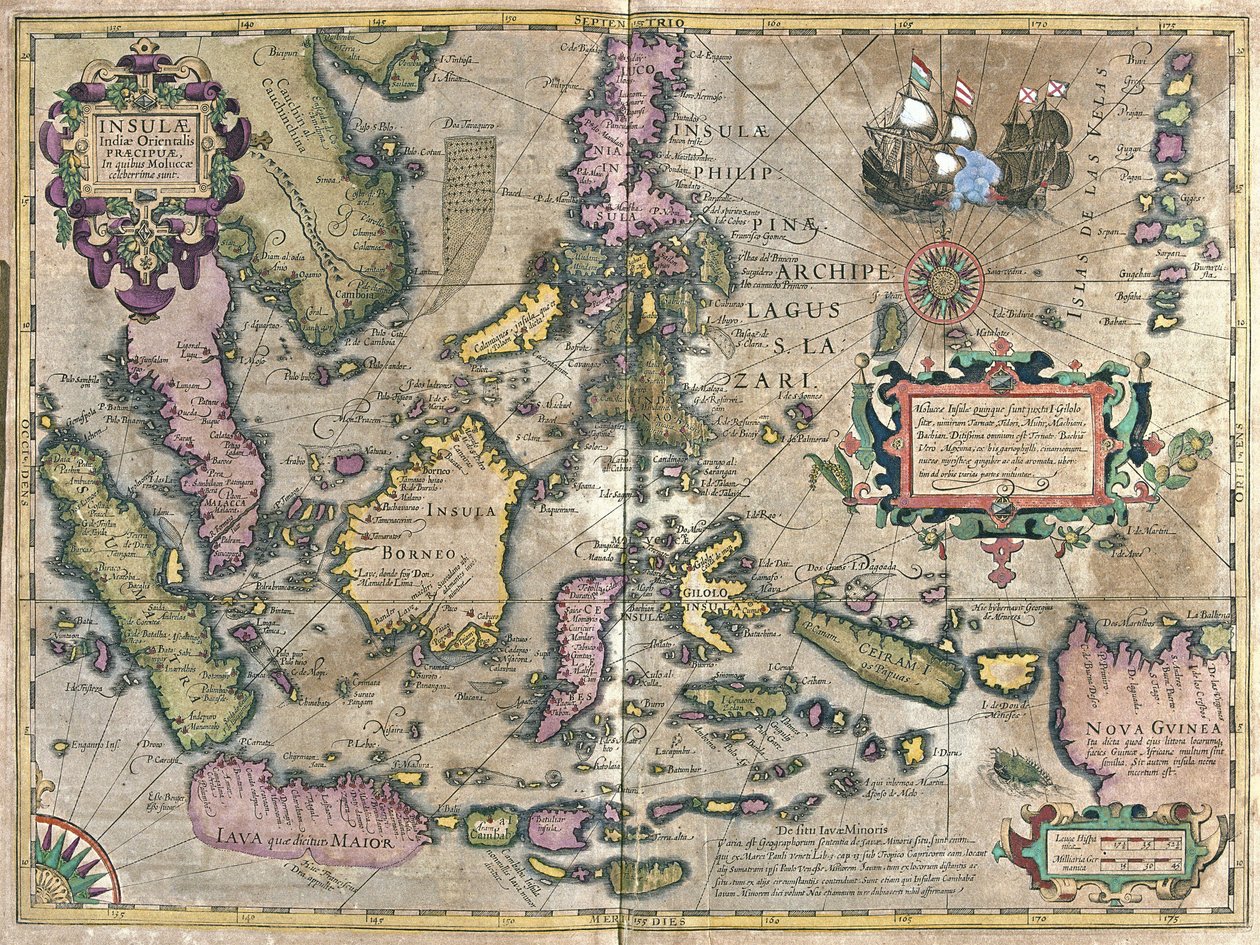 India orientale con Borneo e Filippine (incisione) da Gerardus Mercator