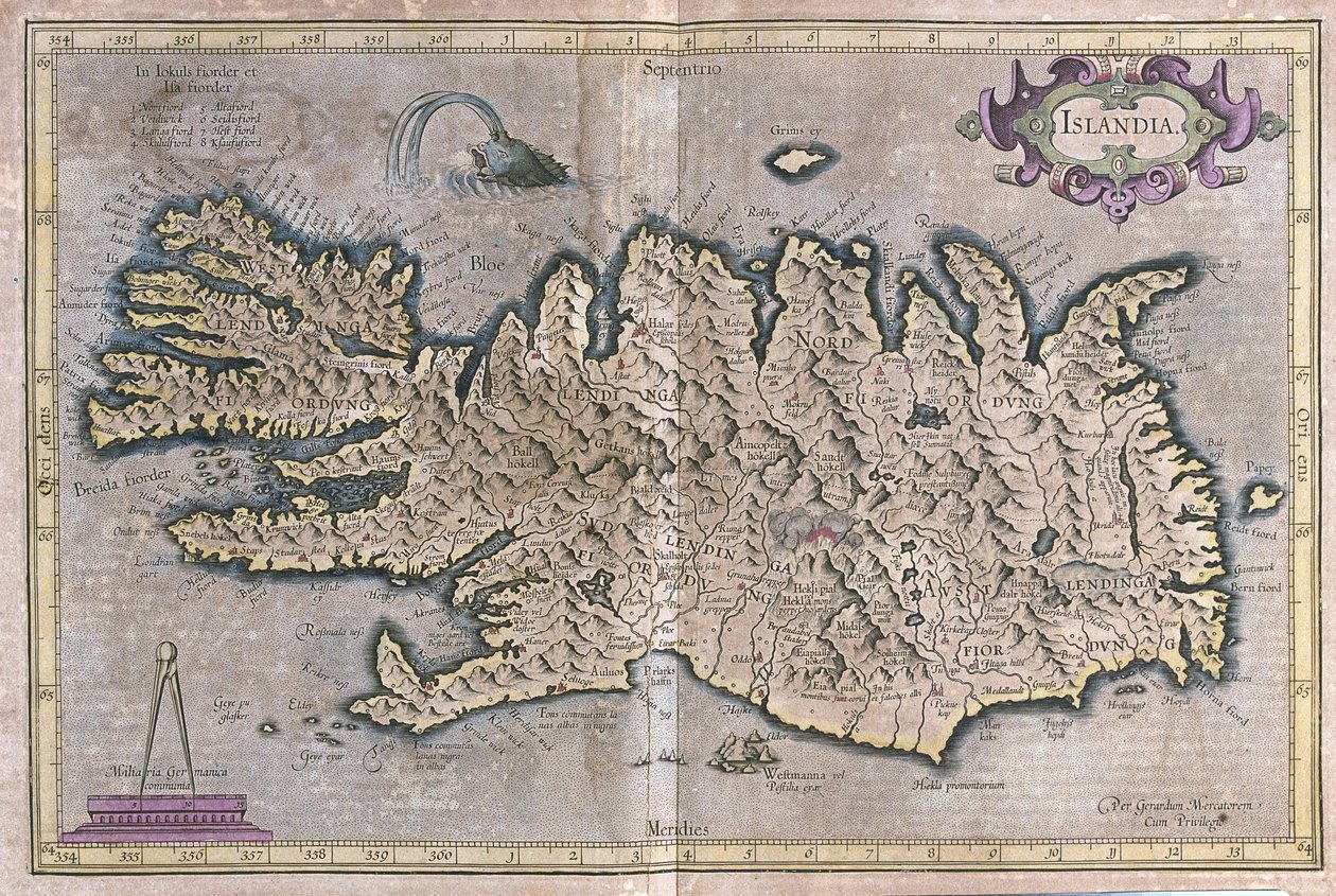 Islanda da Gerardus Mercator