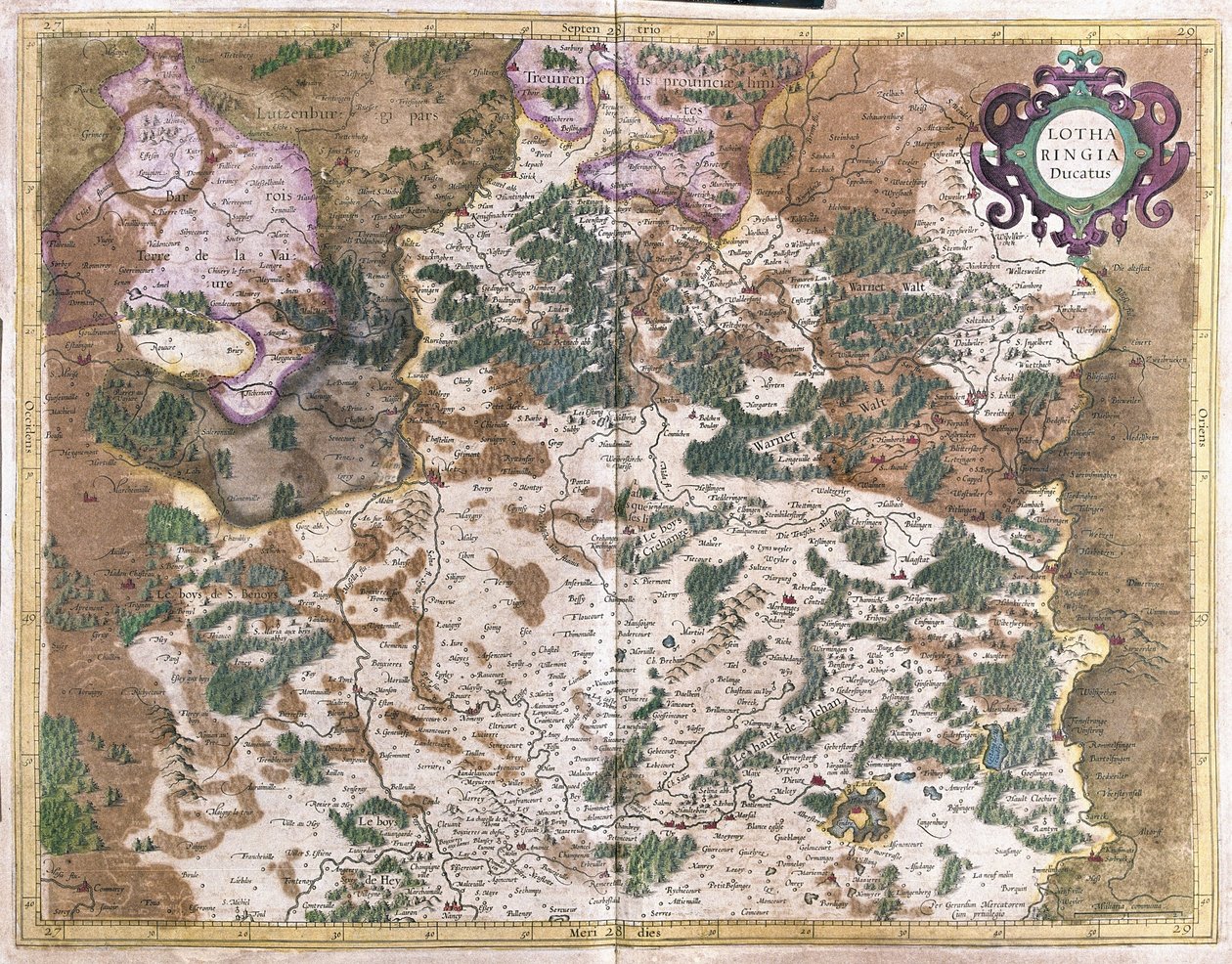 Lorena, Francia (incisione) da Gerardus Mercator