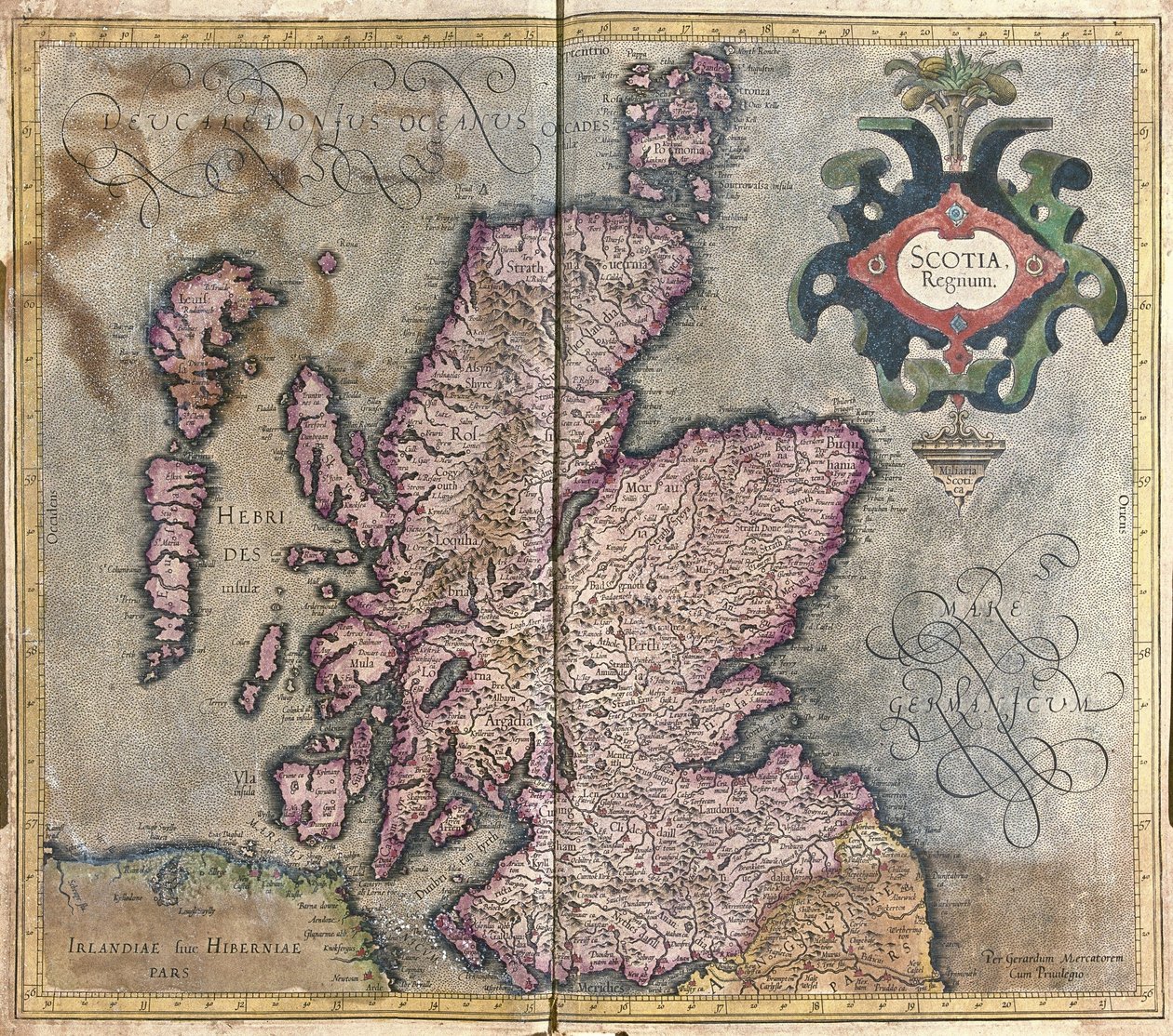 Scozia, Gran Bretagna da Gerardus Mercator