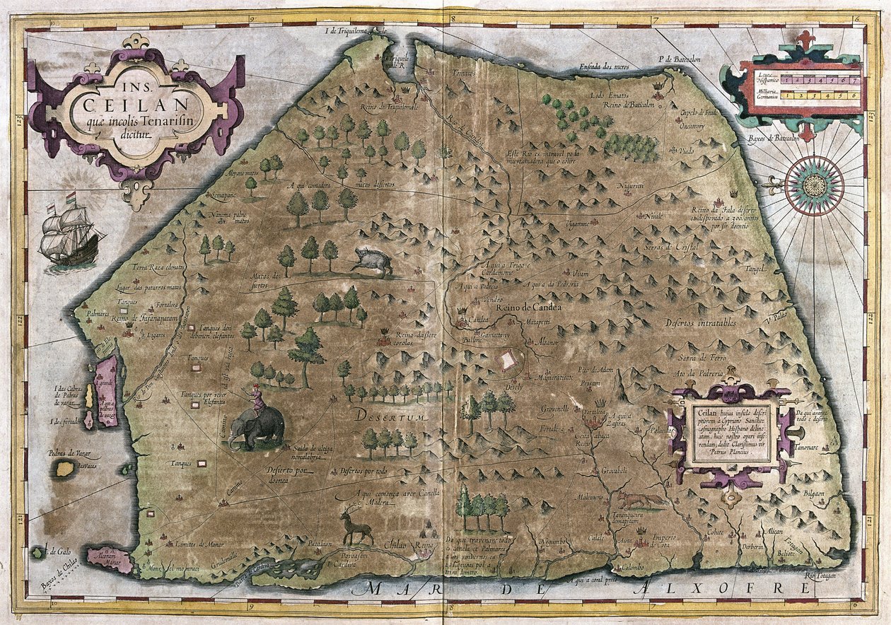 Sri Lanka (incisione) da Gerardus Mercator