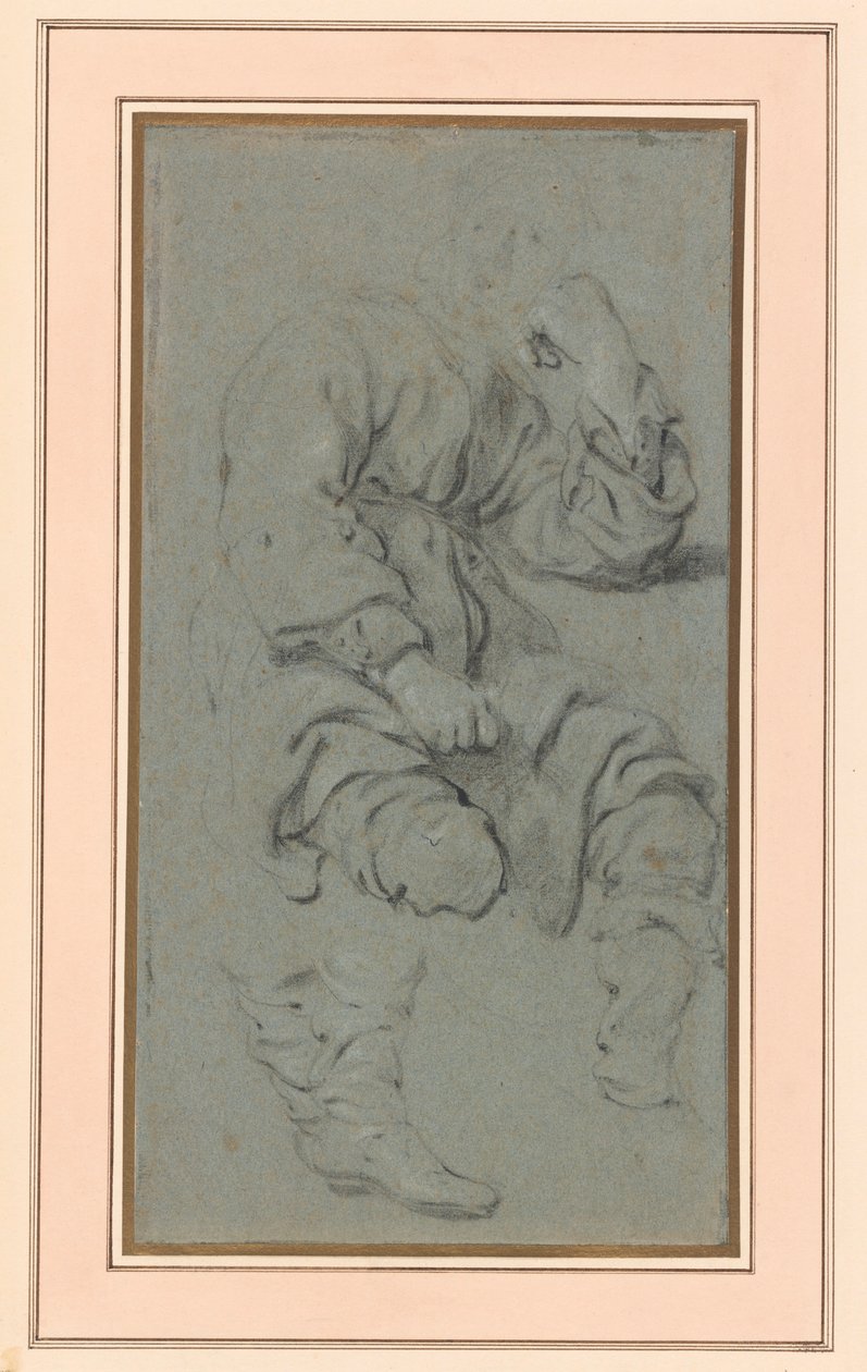 Studio di un uomo seduto, per una figura nel dipinto del Profeta Eliseo e la donna di Sunem sul Monte Carmelo (Museo Nazionale, Varsavia inv. M.Ob.551 MNW) da Gerbrand van den Eeckhout