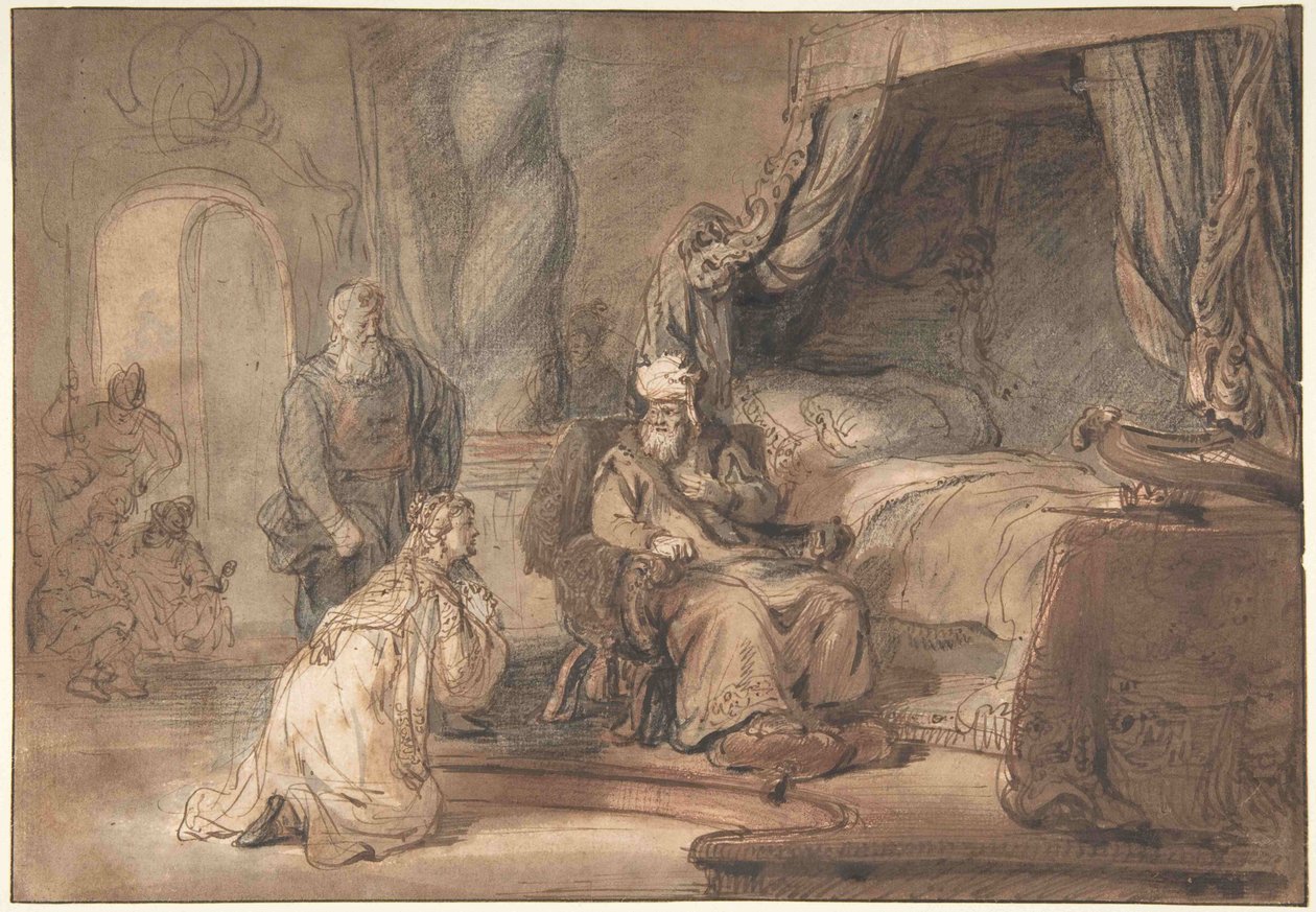 La promessa di Davide a Betsabea da Gerbrandt van den Eeckhout