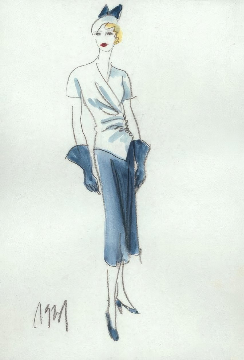 Moda femminile 1931, gonna e camicetta da Gerd Hartung