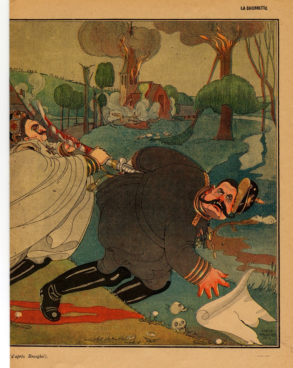 La Baionnette, Satirico a colori da Gerda Marie Frederike Wegener