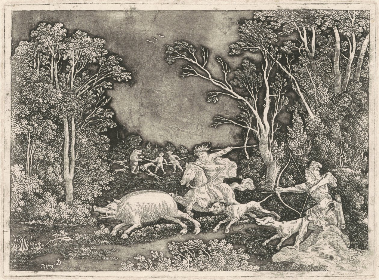 Caccia al cinghiale antico da Gerhard Janssen