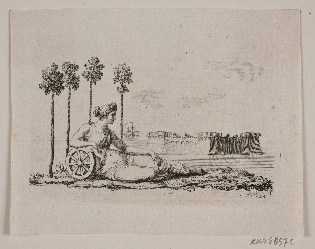 Donna Distesa vicino al Forte da Gerhard Ludvig Lahde