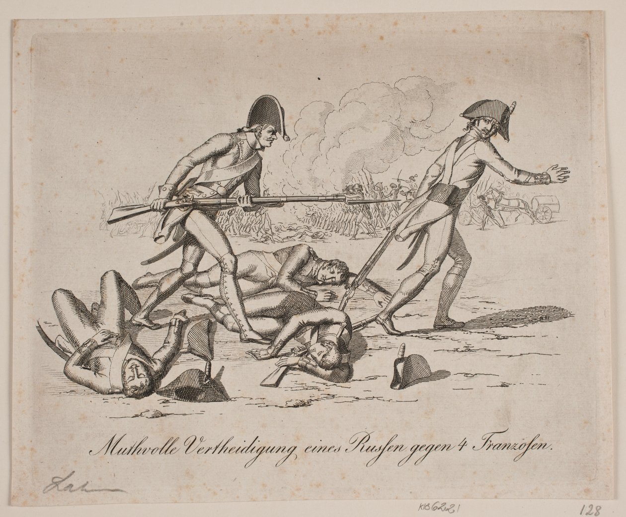 Difesa coraggiosa di un russo da Gerhard Ludvig Lahde