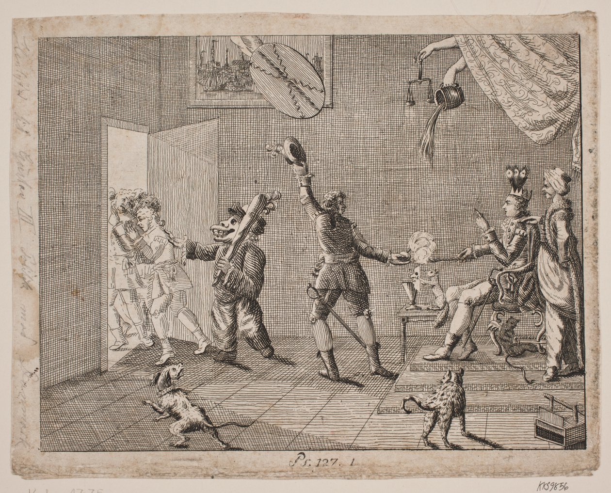 Foglio satirico da Gerhard Ludvig Lahde