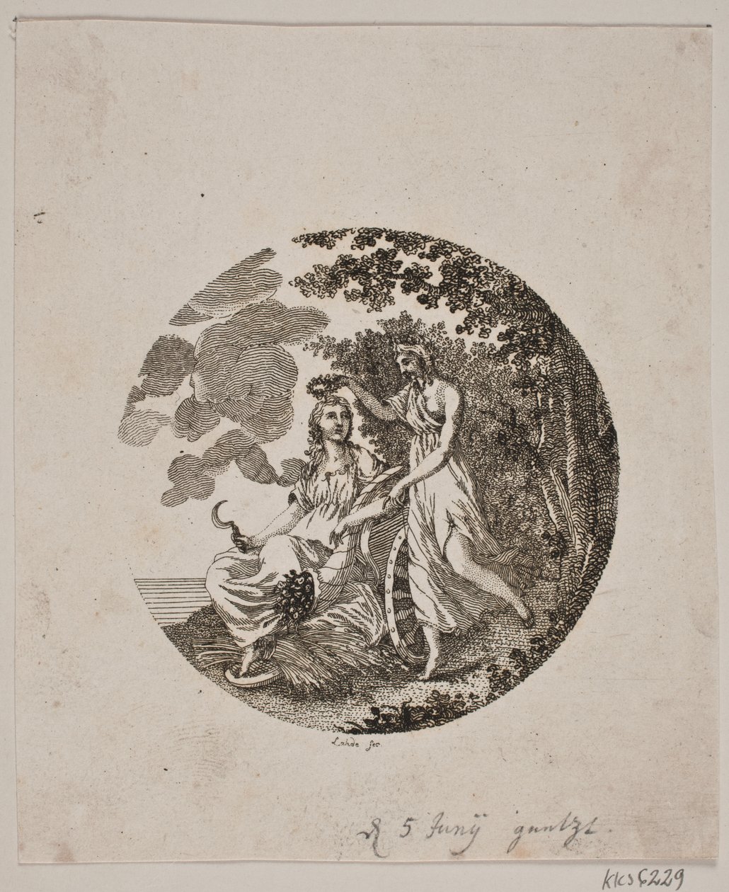 Vignetta del Titolo per Flora di Danimarca e Holstein da Gerhard Ludvig Lahde