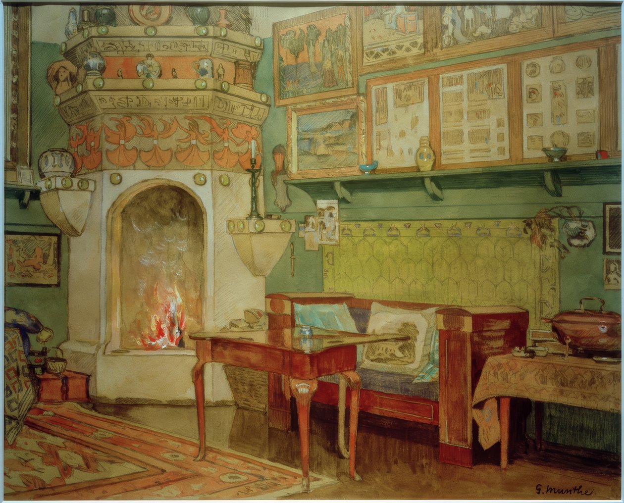 Interno "Leveld" Salone da Gerhard Peter Frantz Vilhelm Munthe