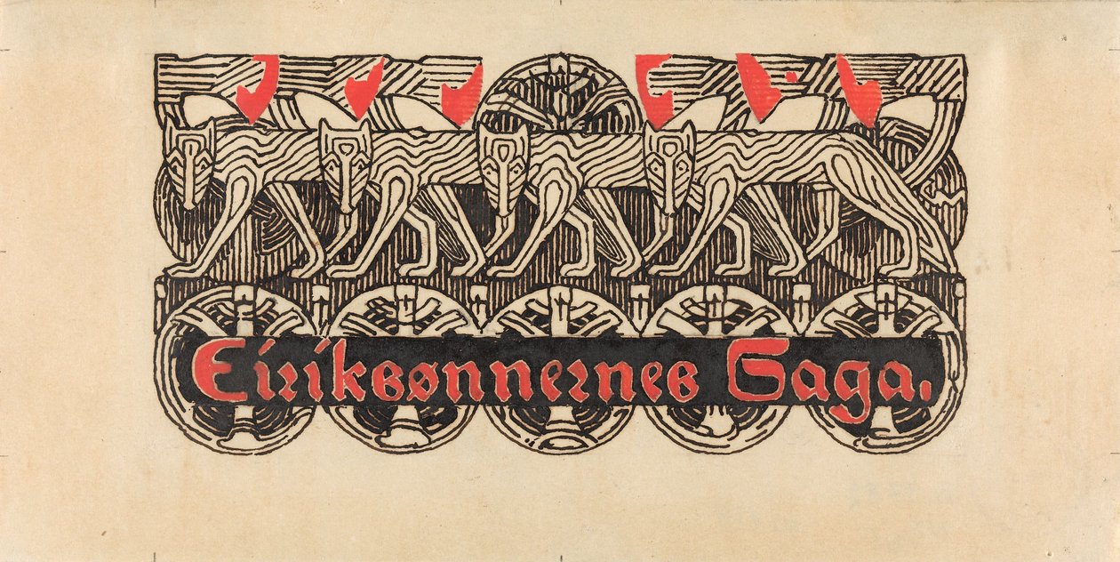 Für Snorre Sturlason, Königssagas, Kristiania 1899 da Gerhard Munthe