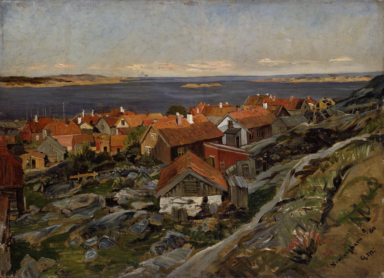 Vista di Nevlunghavn da Gerhard Munthe