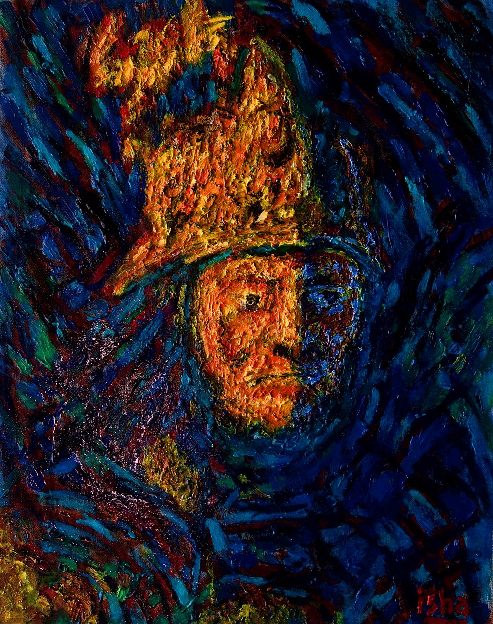 Uomo con elmo dorato dopo Rembrandt da Gerhardt Isringhaus
