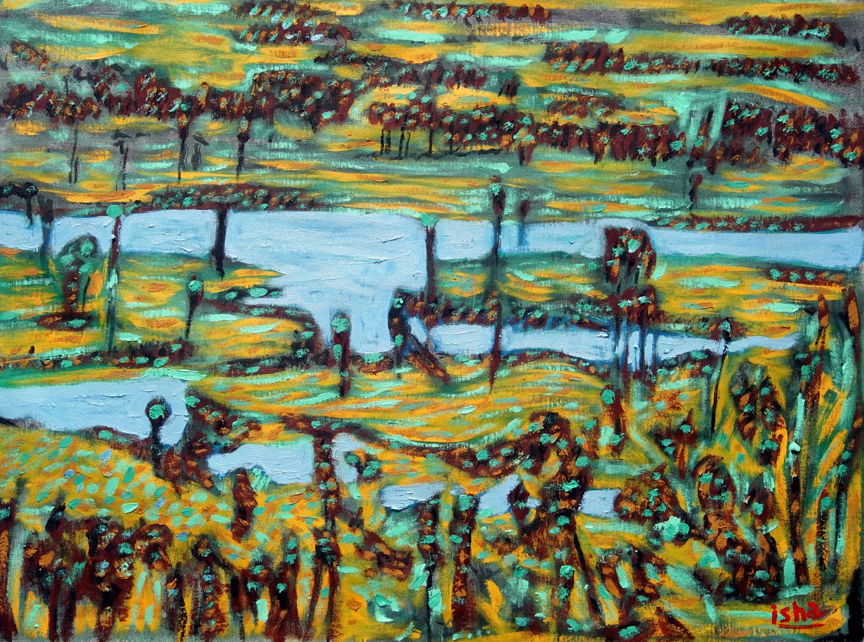 Oasi di Santiago, 2024 (olio su tela) da Gerhardt Isringhaus