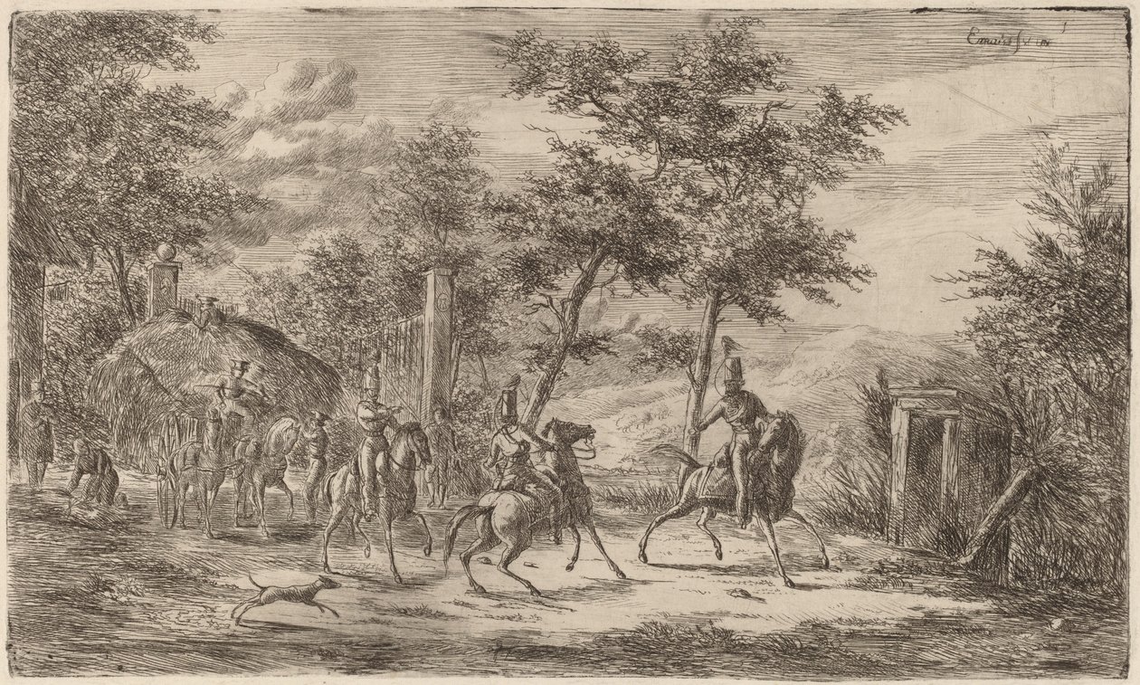 Cavalleria e Carro di Fieno da Gerhardus Emaus de Micault