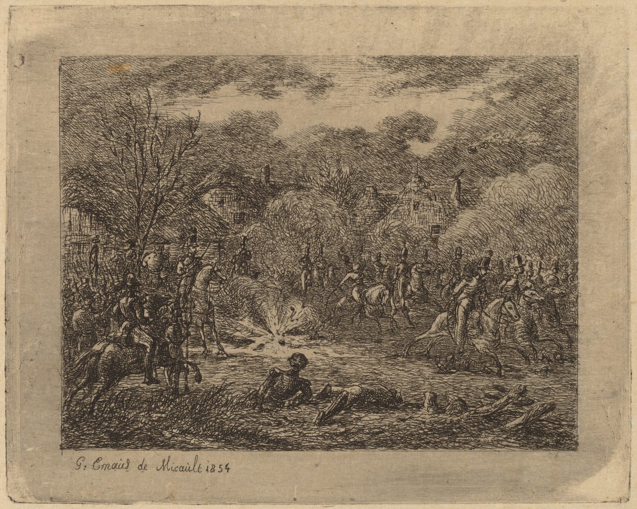 Esplosione di una Granata da Gerhardus Emaus de Micault