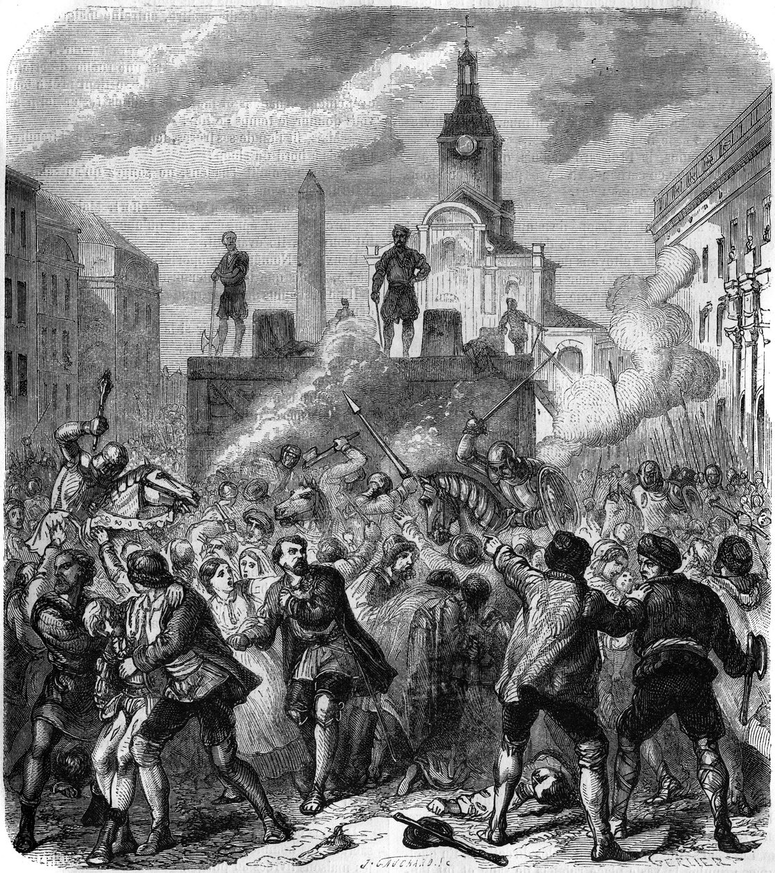 Bagno di sangue di Stoccolma, massacri dei leader della resistenza nazionale svedese ordinati dal re Cristiano II di Danimarca, 8 novembre 1520: l