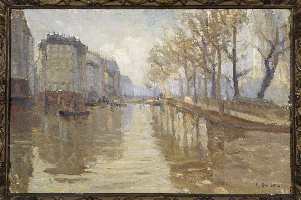 Le quai Montebello (inondazioni del 1910) da Germain Eugene Bonneton