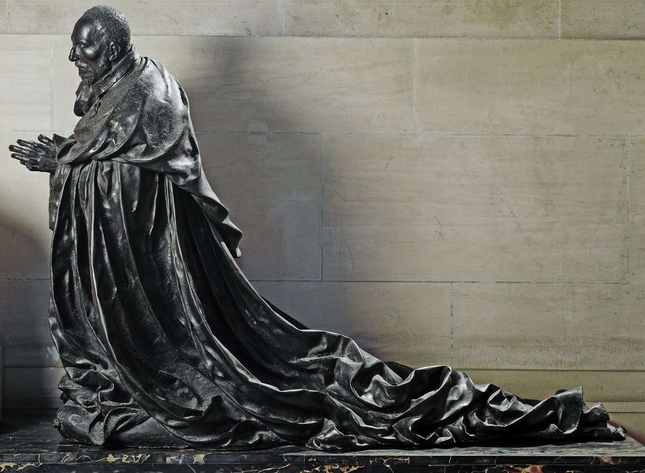 Cardinale Rene de Birague in preghiera (Scultura in bronzo) da Germain Pilon