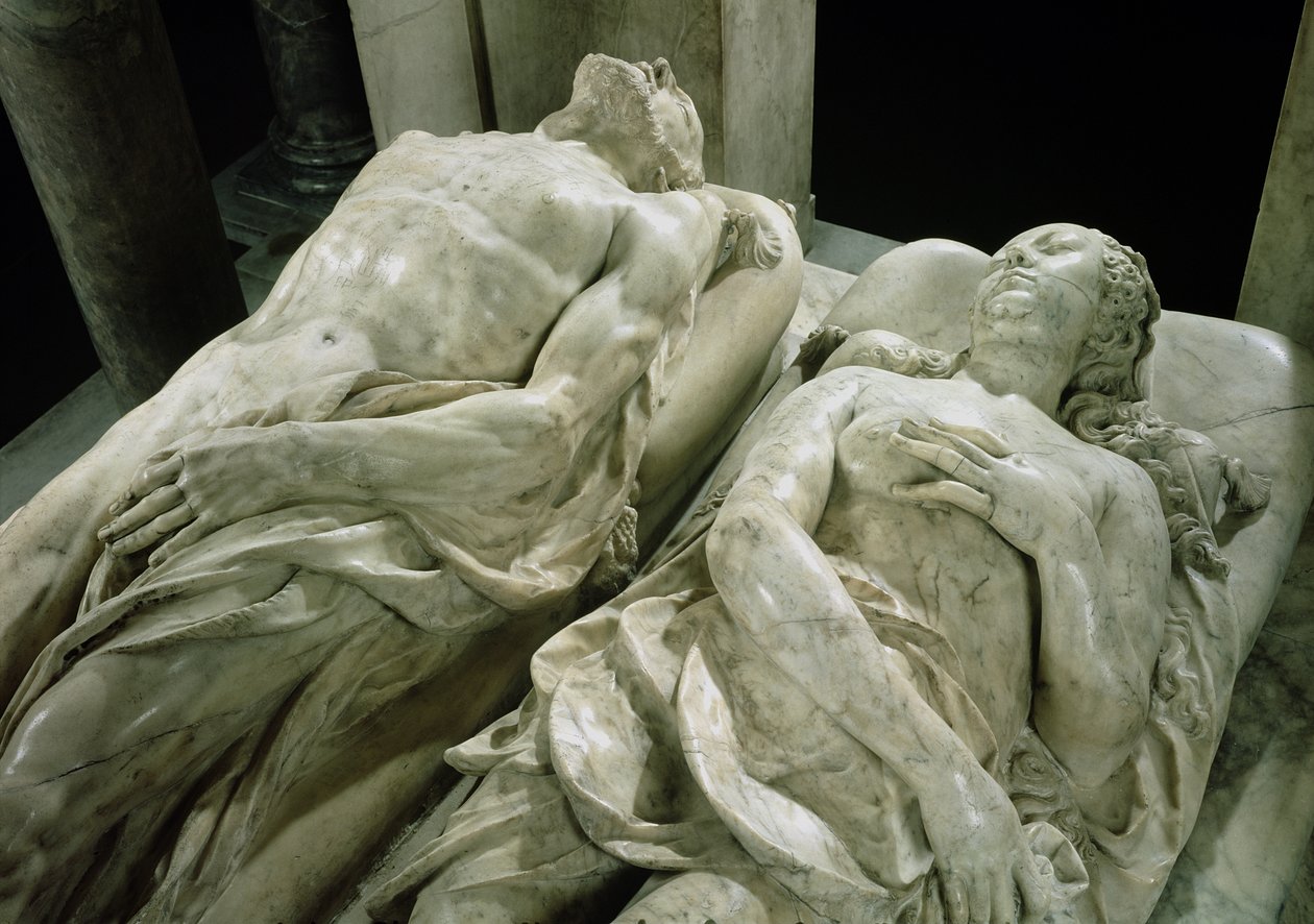 Tomba di Caterina de' Medici e Enrico II (dettaglio) delle effigi di