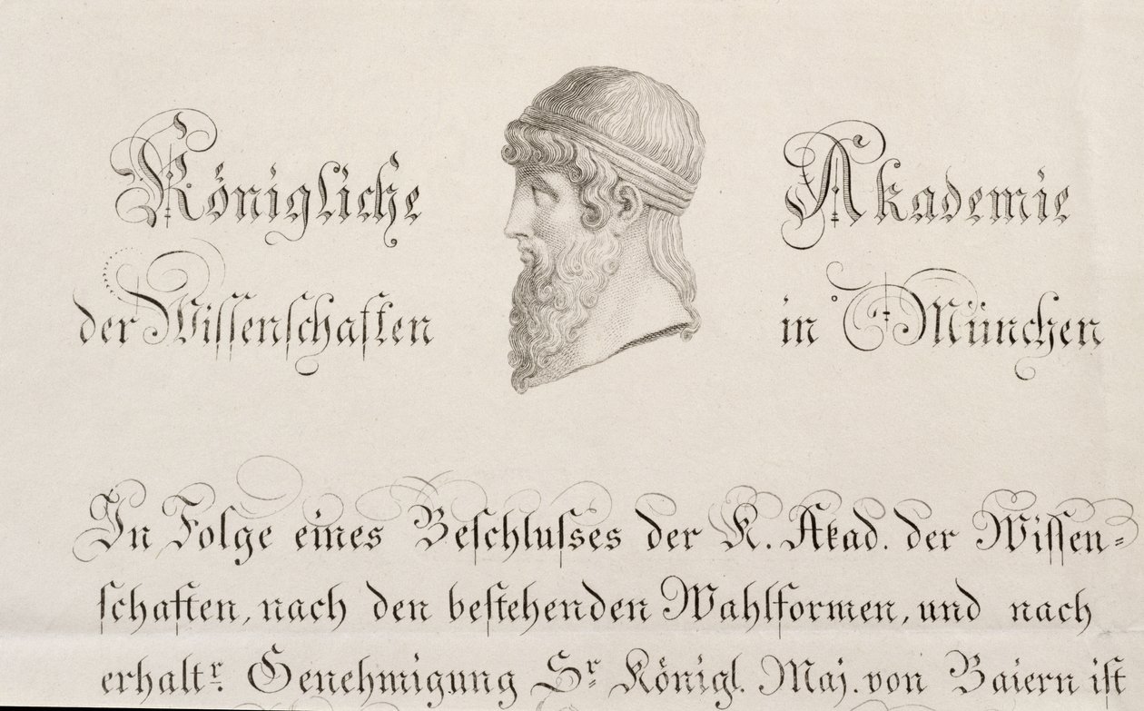 Documento ufficiale della Reale Accademia delle Scienze di Monaco da German School