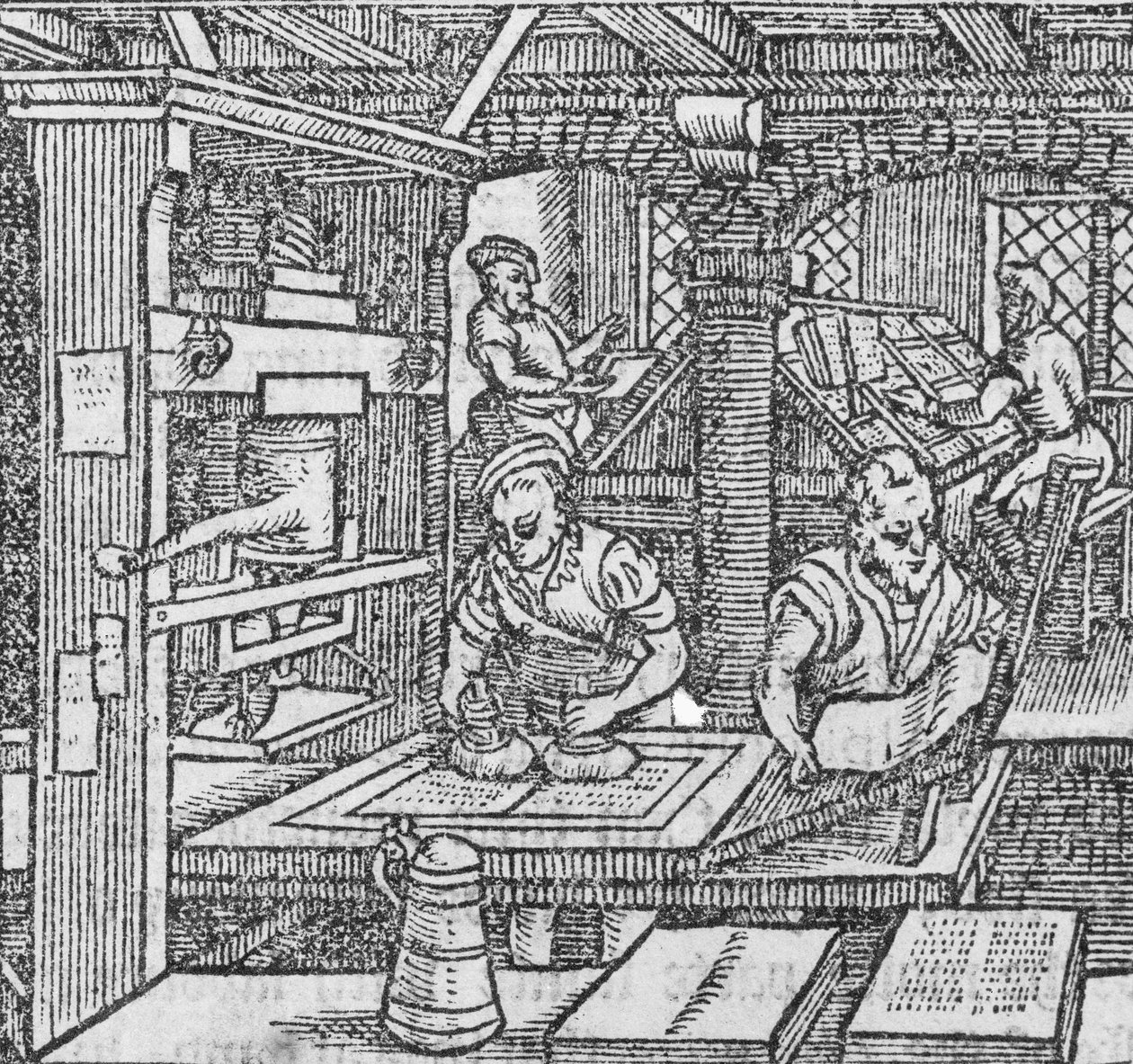 Una bottega di stampa da German School
