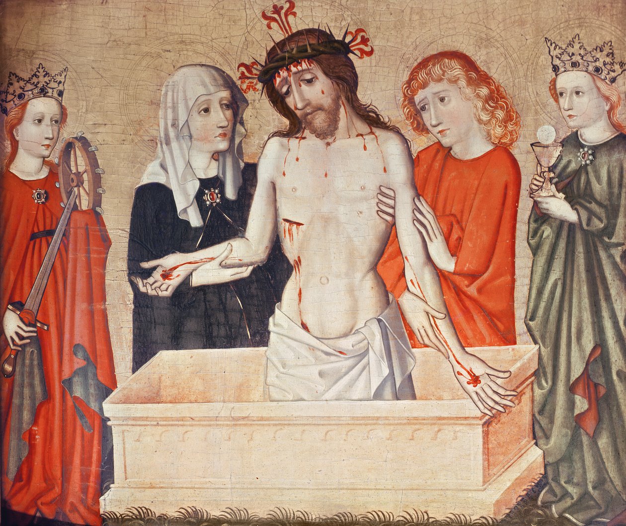 Cristo al sepolcro, sostenuto da sua Madre e San Giovanni da German School