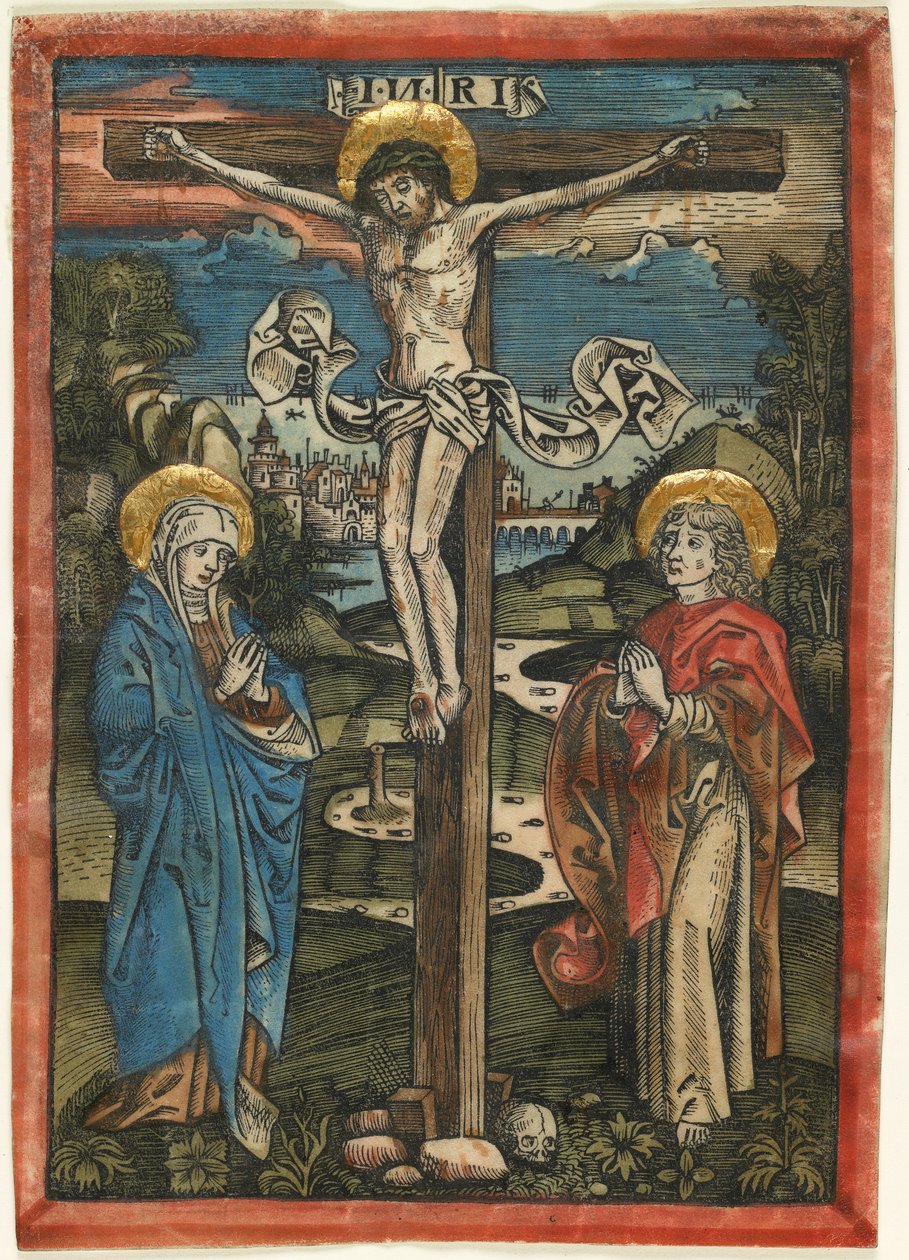 Cristo sulla croce con Maria e San Giovanni, dal Missale Defunctorum, c.1499 da German School