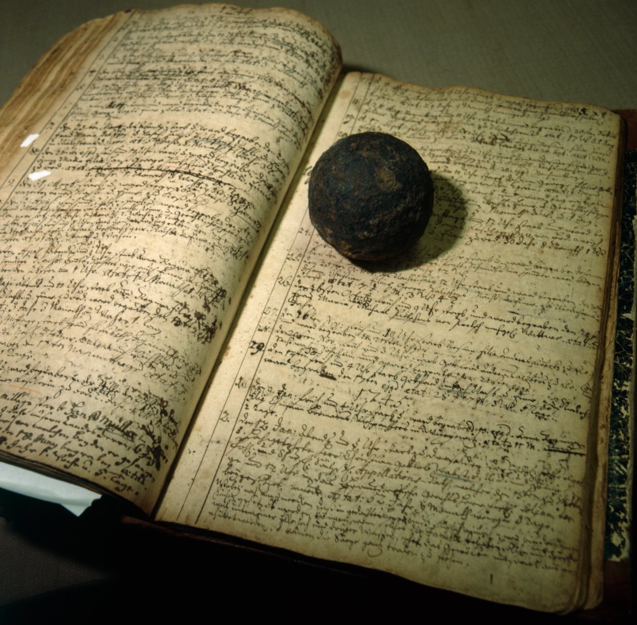 Libro di iscrizione dal tempo della Battaglia di Kesselsdorf da German School