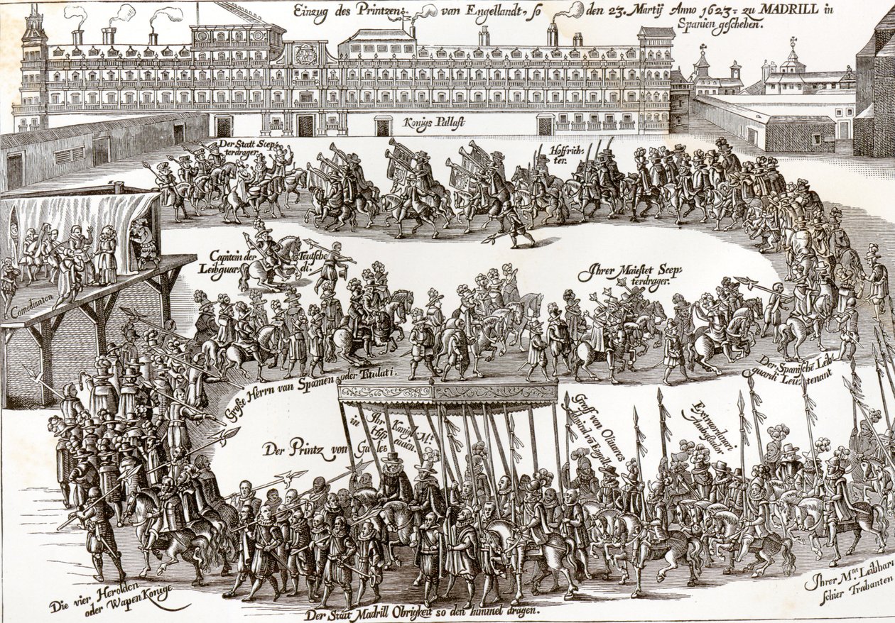 Ingresso del Principe Carlo I a Madrid, 1623 da German School
