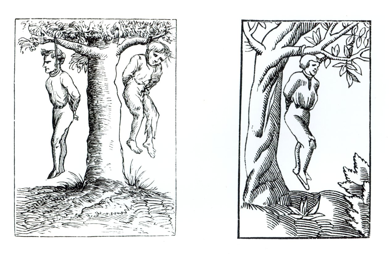 Esecuzione delle sentenze del Tribunale Segreto, da incisioni in Cosmographie Universelle di Munster, pubblicata nel 1552 da German School