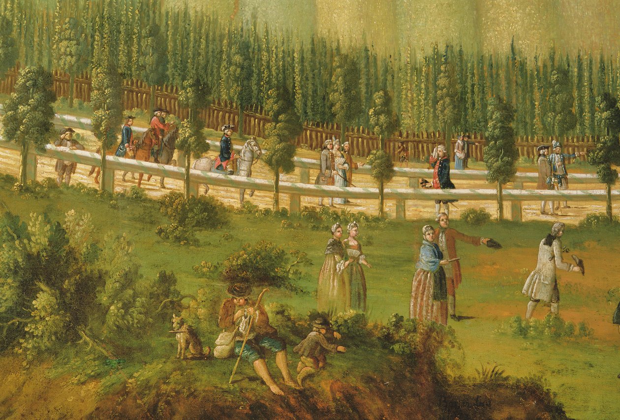 Federico il Grande a cavallo nella Maulbeerallee, vicino a Sanssouci, 1770 da German School