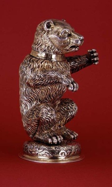 Modello di un orso, di Christophe Ritter, Norimberga, c.1580 (argento dorato) da German School