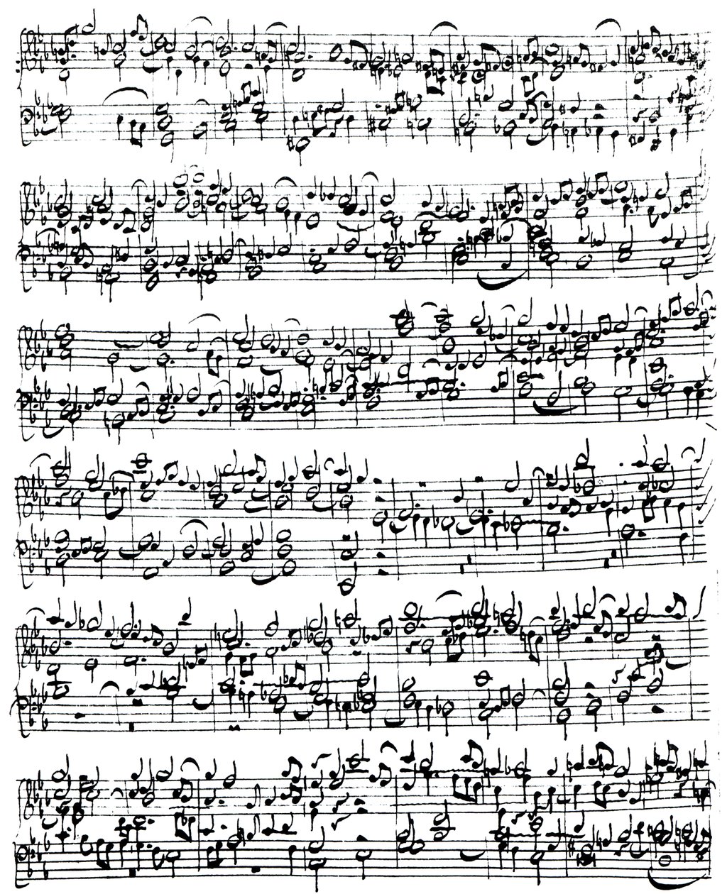 Partitura musicale di Johann Sebastian Bach (1685-1750) da German School